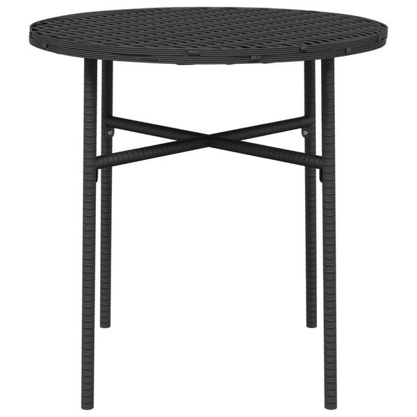 Schwarzer Beistelltisch Nina 45cm (Polyrattan)