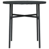 Schwarzer Beistelltisch Nina 45cm (Polyrattan)