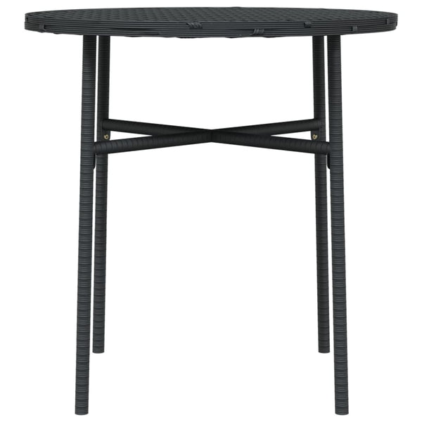 Schwarzer Beistelltisch Nina 45cm (Polyrattan)
