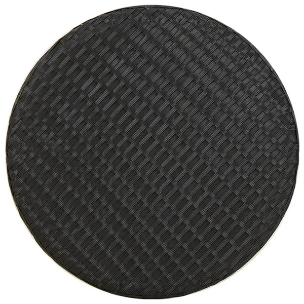 Schwarzer Beistelltisch Nina 45cm (Polyrattan)