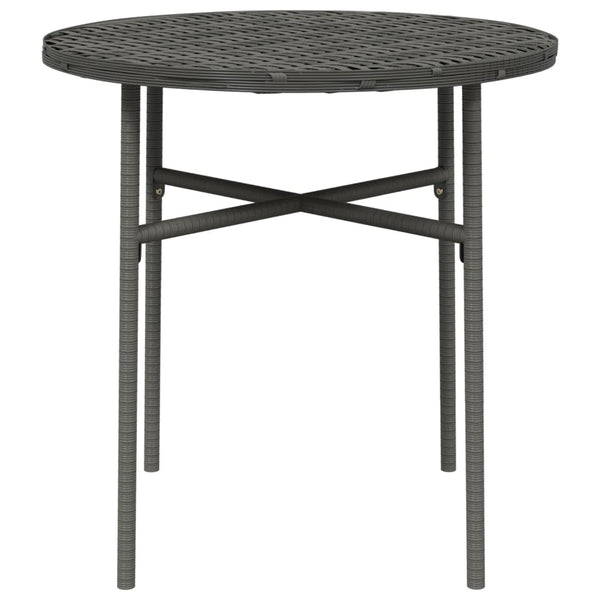 Grauer Teetisch Nina 45 cm (Polyrattan)