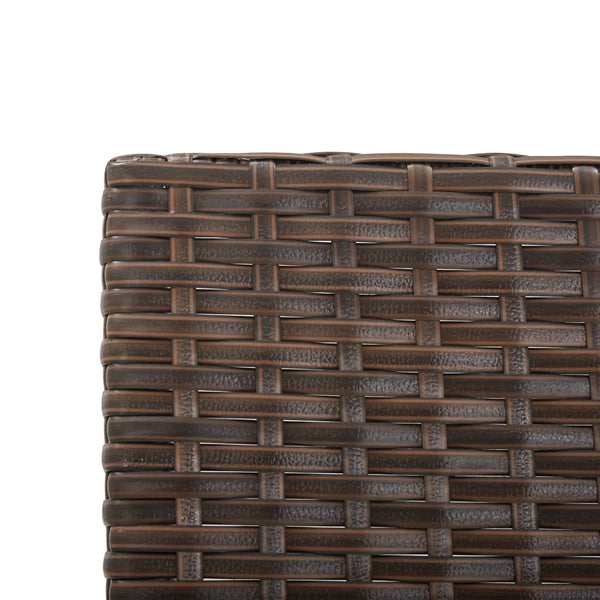 Braune Gartenbank mit Kissen Bera 176cm (Polyrattan)