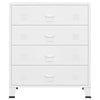 Weißes industrielles Sideboard Oriana 78x40x93cm (Metall)