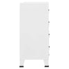Weißes industrielles Sideboard Oriana 78x40x93cm (Metall)