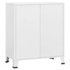 Weißes industrielles Sideboard Oriana 78x40x93cm (Metall)