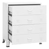 Weißes industrielles Sideboard Oriana 78x40x93cm (Metall)