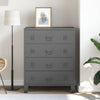 Anthrazitfarbene Industriekommode Oriana 78x40x93cm (Metall)