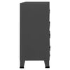 Anthrazitfarbene Industriekommode Oriana 78x40x93cm (Metall)