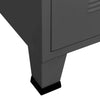 Anthrazitfarbene Industriekommode Oriana 78x40x93cm (Metall)