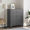 Anthrazitfarbene Industriekommode Oriana 78x40x93cm (Metall)