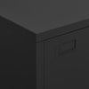 Schwarze industrielle Aufbewahrungstruhe Ioska 75x40x115cm (Metall)