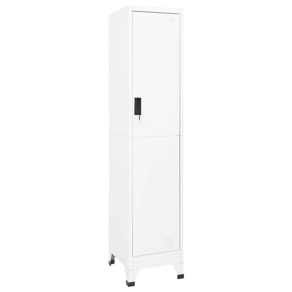 Weißer Spind Ostia 38x45x180cm (Stahl)