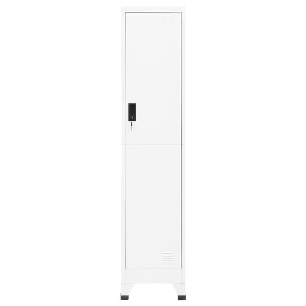 Weißer Spind Ostia 38x45x180cm (Stahl)