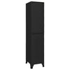 Kleiderschrank Ostian, schwarz, 38x45x180cm (Stahl)