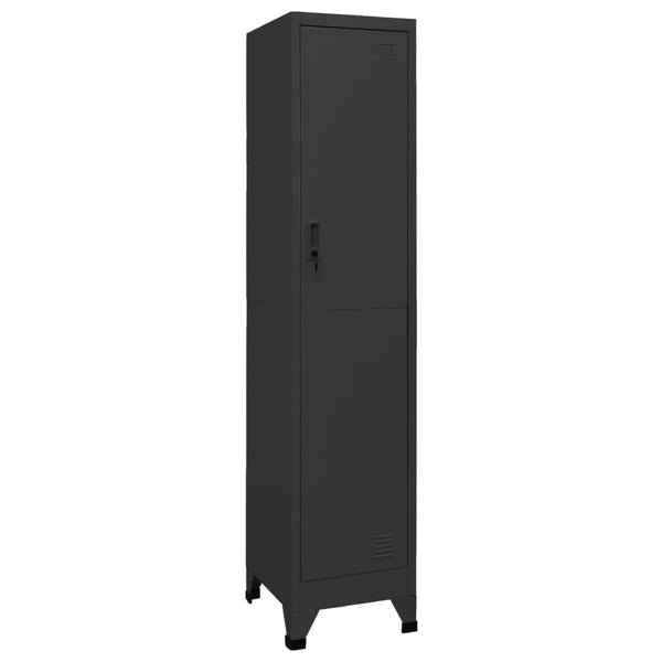 Kleiderschrank Ostia Anthrazit 38x45x180cm (Stahl)
