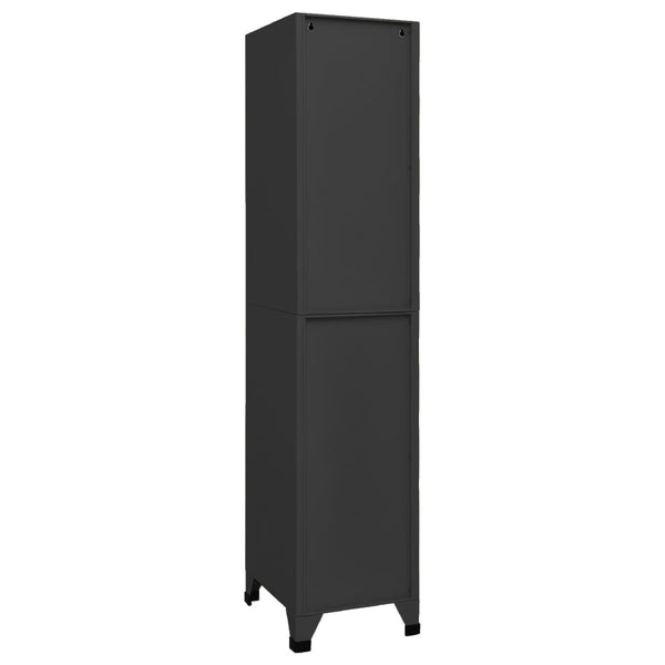 Kleiderschrank Ostia Anthrazit 38x45x180cm (Stahl)