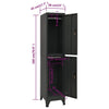 Stahlschrank Ostia Anthrazit 38x45x180cm