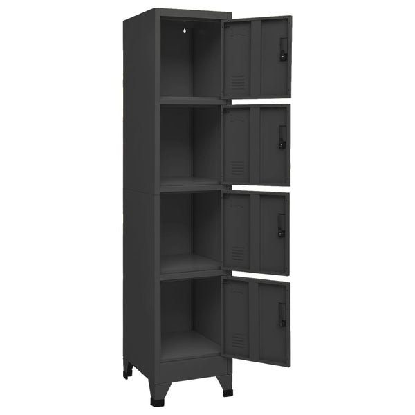 Ostia Spindschrank Anthrazit 38x45x180cm (Stahl)