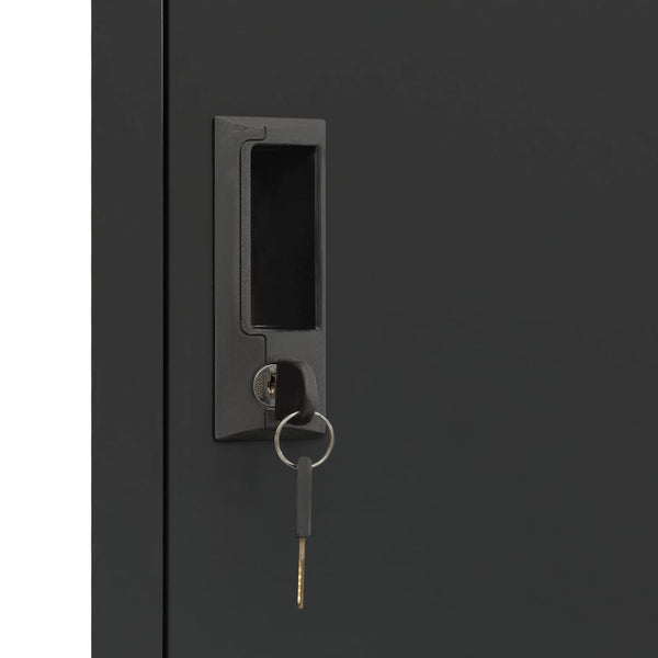 Ostia Spindschrank Anthrazit 38x45x180cm (Stahl)
