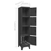 Ostia Spindschrank Anthrazit 38x45x180cm (Stahl)