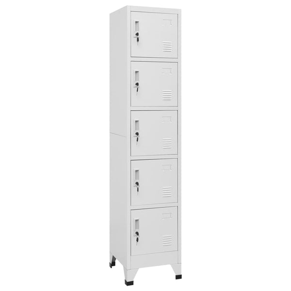 Spindschrank Ostia 38x40x180cm in Hellgrau (Stahl)