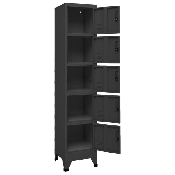 Spindschrank Ostia anthrazit 38x40x180cm (Stahl)
