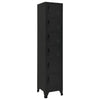 Schwarzer Kleiderschrank Ostian 38x40x180cm (Stahl)