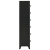 Schwarzer Kleiderschrank Ostian 38x40x180cm (Stahl)