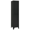 Schwarzer Kleiderschrank Ostian 38x40x180cm (Stahl)
