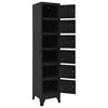 Schwarzer Kleiderschrank Ostian 38x40x180cm (Stahl)