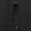 Schwarzer Kleiderschrank Ostian 38x40x180cm (Stahl)