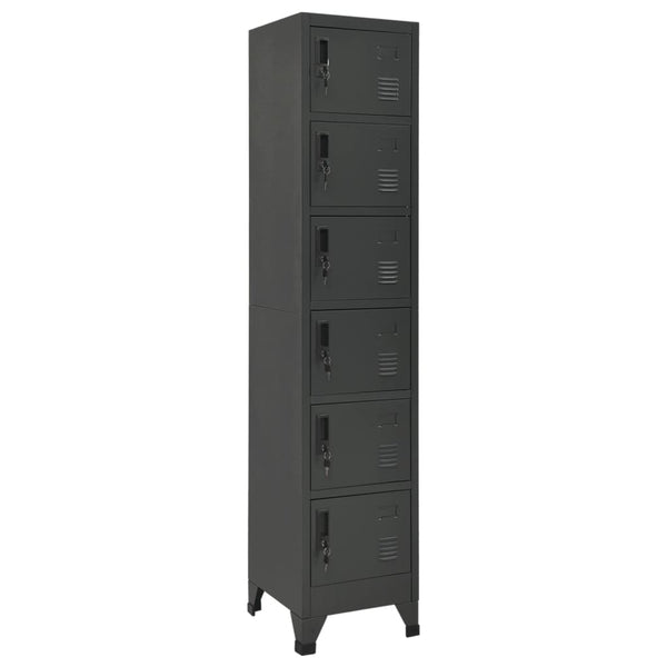 Ostia Spindschrank Anthrazit 38x40x180cm (Stahl)