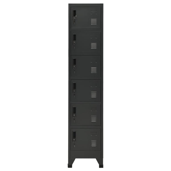 Ostia Spindschrank Anthrazit 38x40x180cm (Stahl)