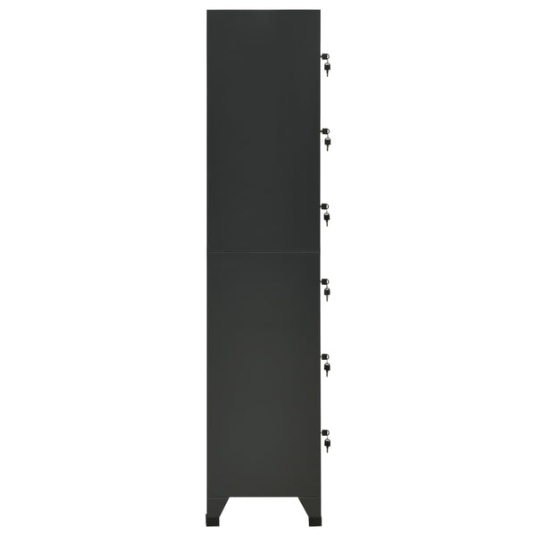 Ostia Spindschrank Anthrazit 38x40x180cm (Stahl)