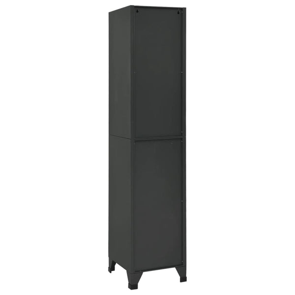 Ostia Spindschrank Anthrazit 38x40x180cm (Stahl)