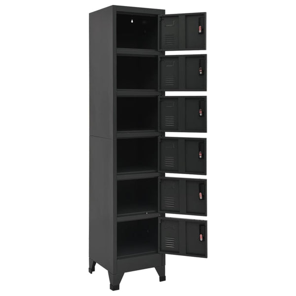 Ostia Spindschrank Anthrazit 38x40x180cm (Stahl)