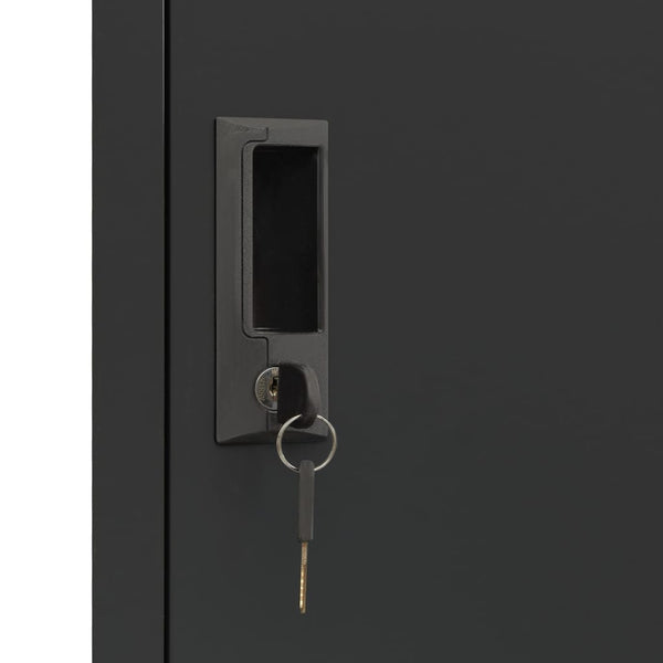 Ostia Spindschrank Anthrazit 38x40x180cm (Stahl)