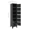 Ostia Spindschrank Anthrazit 38x40x180cm (Stahl)