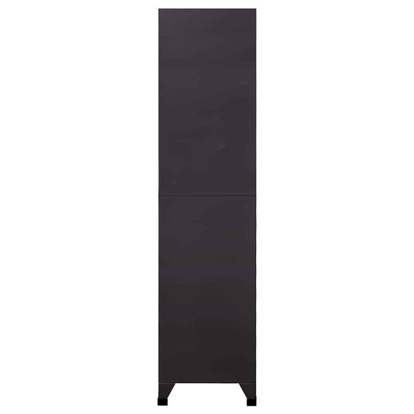 Anthrazit und Rot Spind Nelisor 90x40x180cm (Stahl)