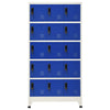 Grauer und blauer Spind Nelisor 90x40x180cm (Stahl)