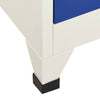 Grauer und blauer Spind Nelisor 90x40x180cm (Stahl)