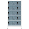 Hell- und dunkelgrauer Spind Nelisor 90x40x180cm (Stahl)
