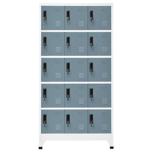 Hell- und dunkelgrauer Spind Nelisor 90x40x180cm (Stahl)
