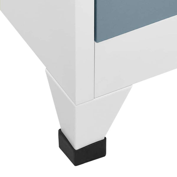 Hell- und dunkelgrauer Spind Nelisor 90x40x180cm (Stahl)