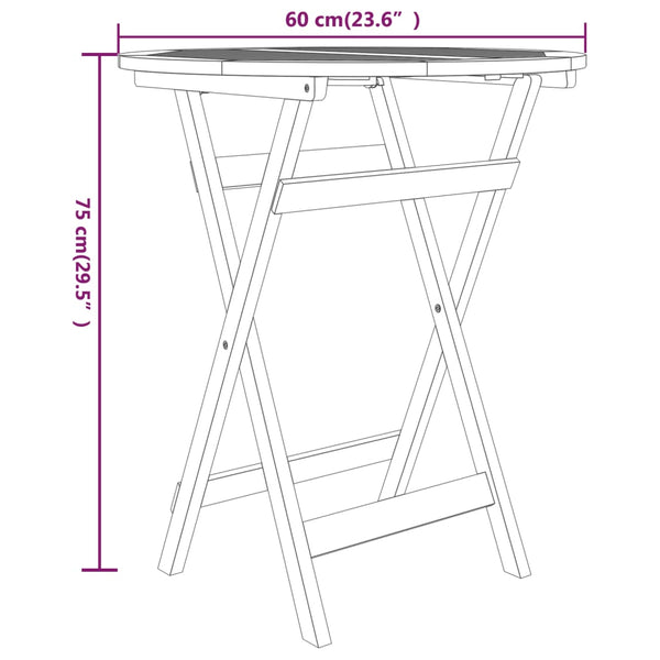 Gartenessgruppe Tyrus (3-teilig, Teak)