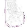 Garten-Essgruppe Wing (3-teilig, Teak)