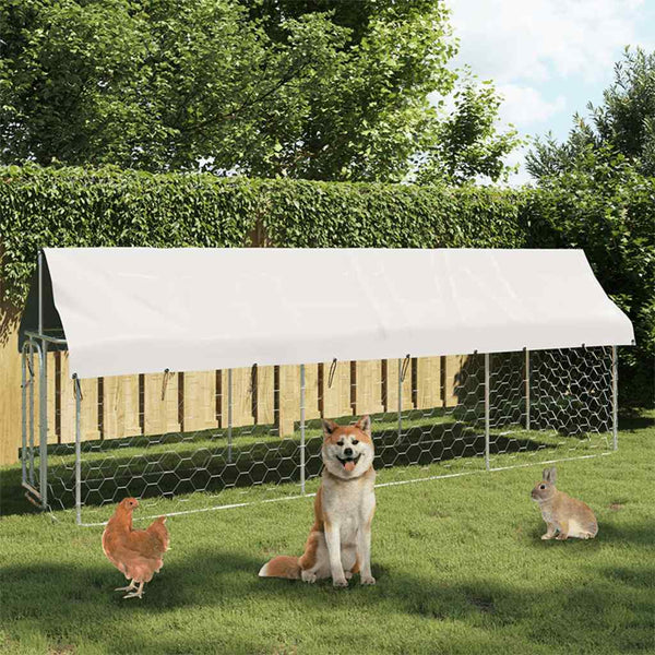 Hundeaußenkäfig mit Überdachung Mariann 400x100x150cm