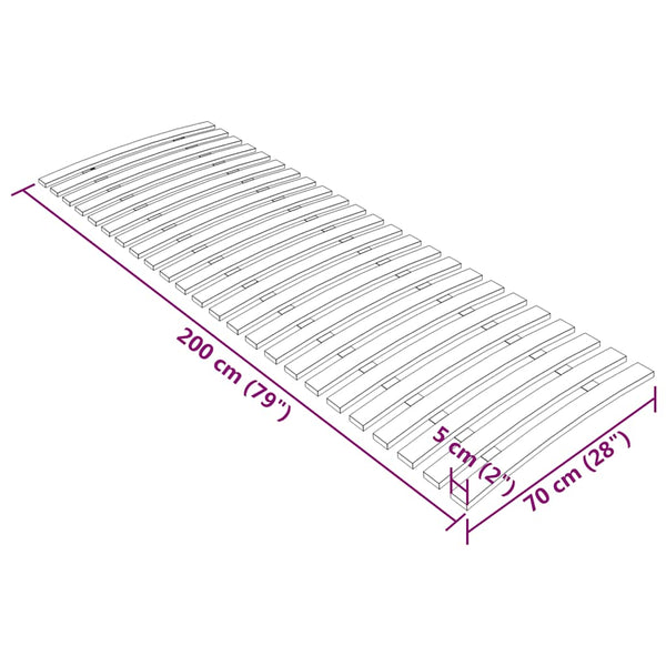 Lattenrost Swied 24 Leisten 70x200cm