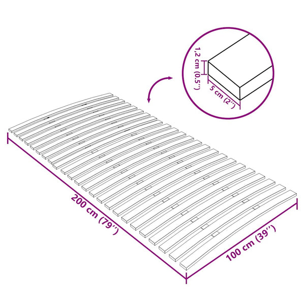 Lattenrost Swied 24 Latten 100x200cm