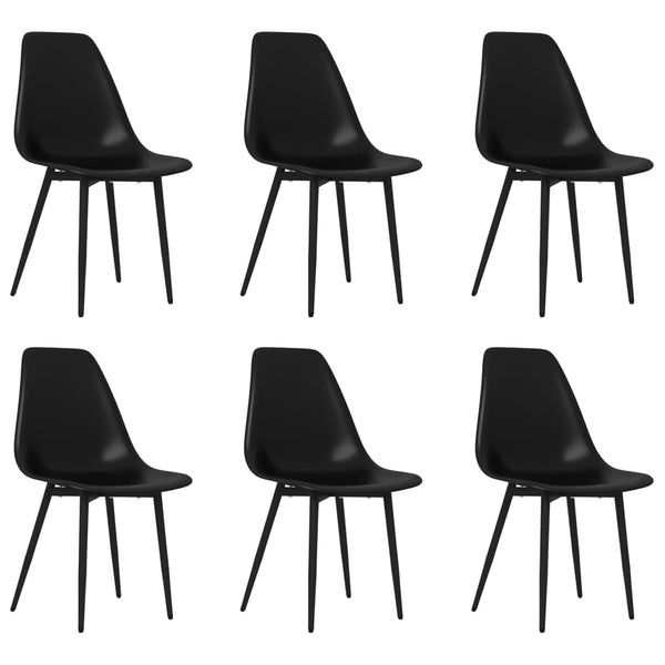 Schwarze Esszimmerstühle Heide (6 Stk. pro Packung)